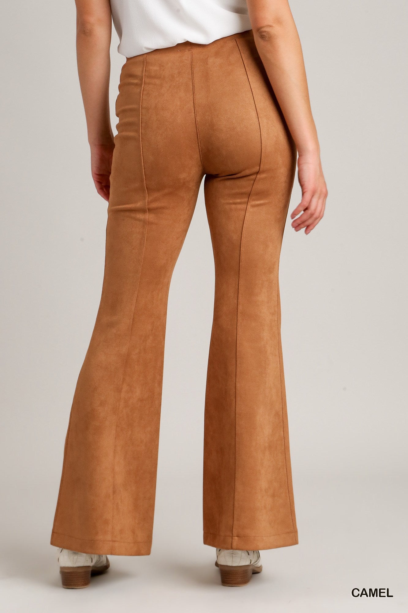 Umgee Solid Suede Bootcut Pants