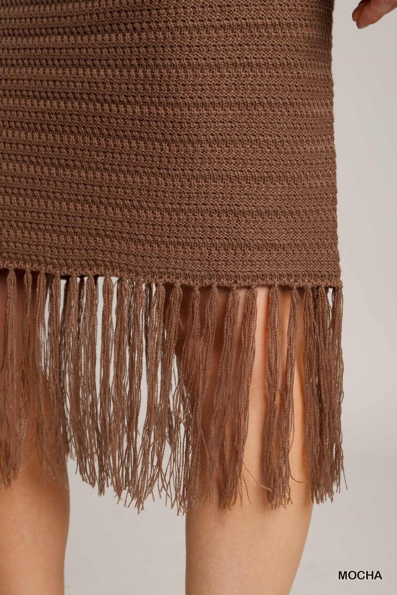 Umgee Crochet Frey Hem Skirt