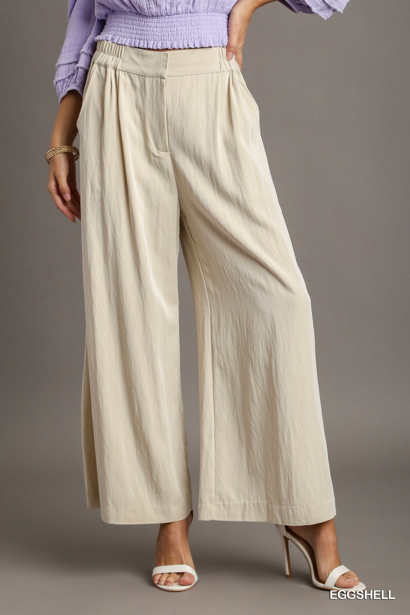 Umgee Elastic Waist Band Trouser Buttons Garment Hook Pants