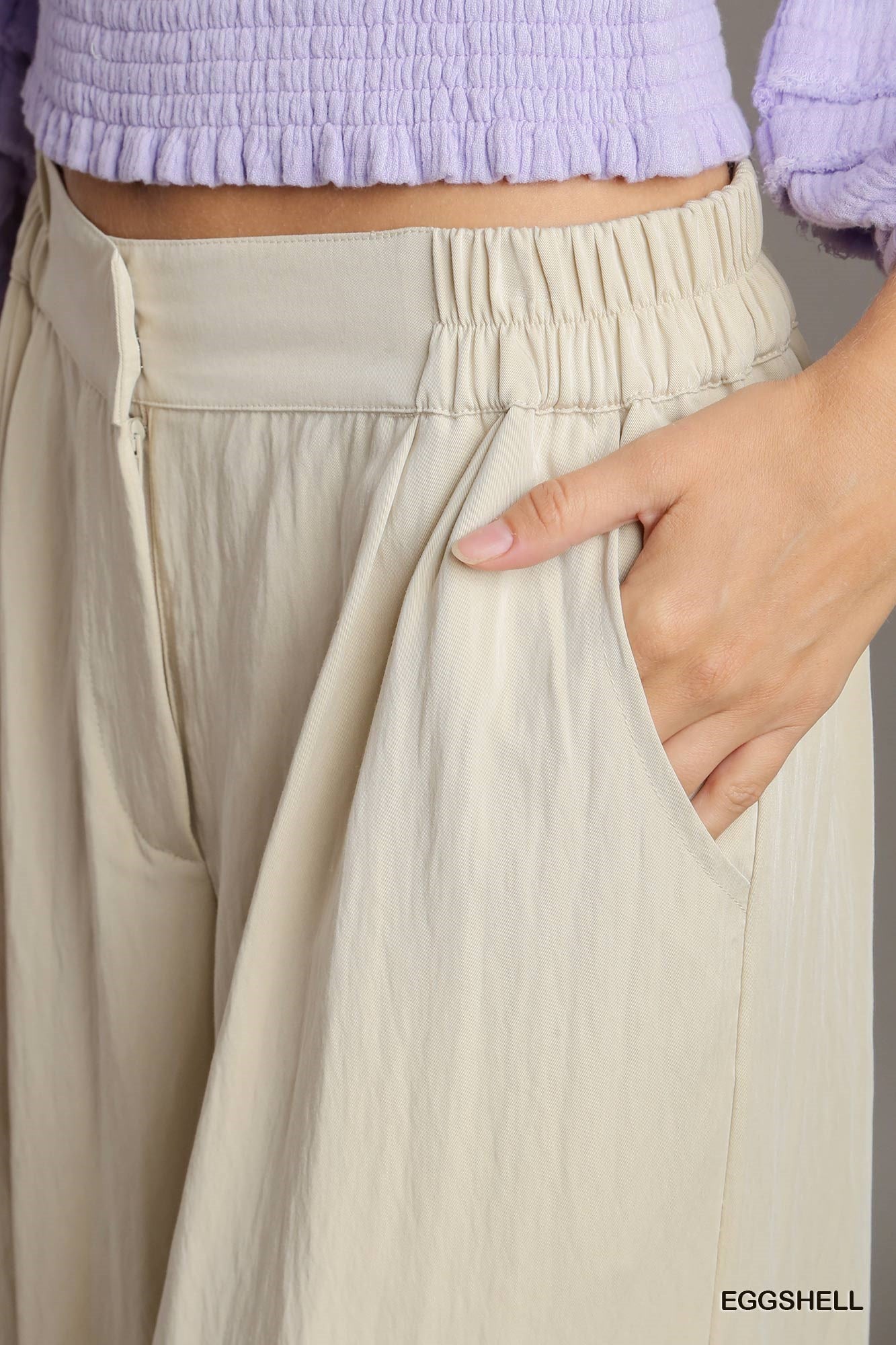 Umgee Elastic Waist Band Trouser Buttons Garment Hook Pants