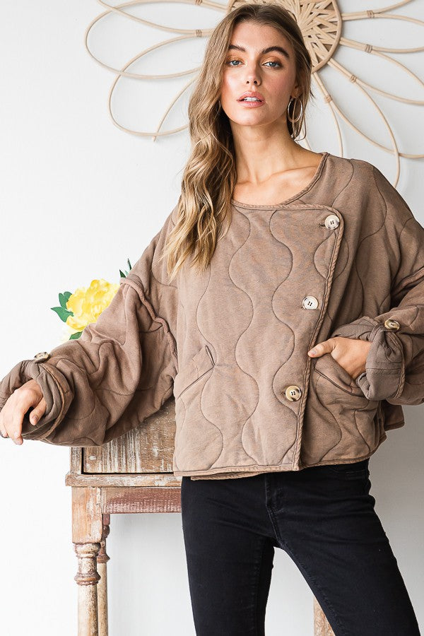 Oli & Hali Quilted Cropped Jacket