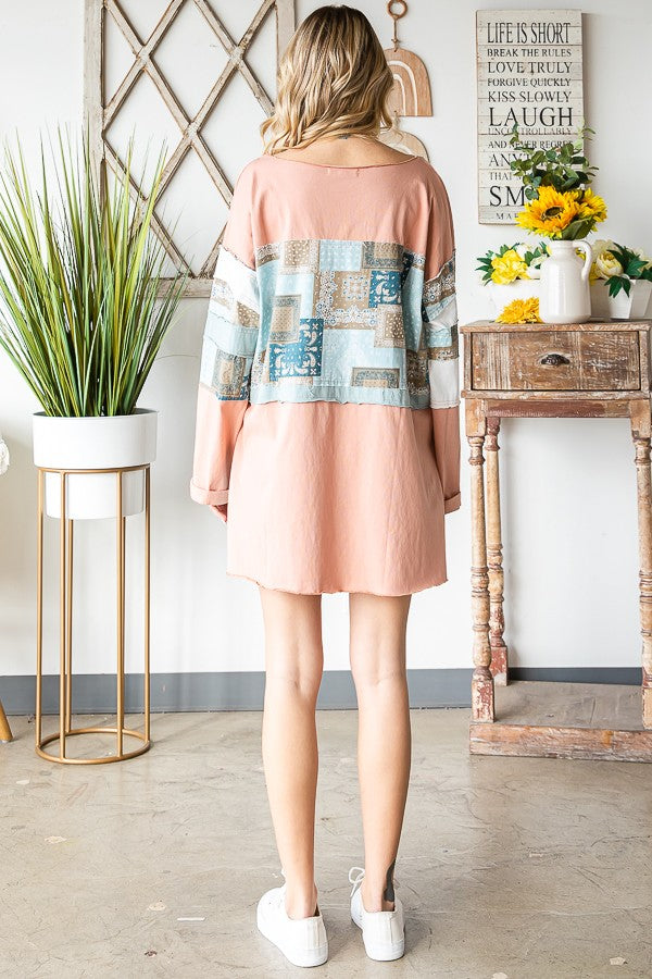 Oli & Hali Washed Patchwok Top