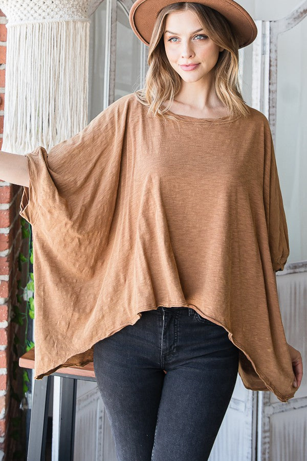 Oli & Hali Mineral Washed Oversized Boxy Top