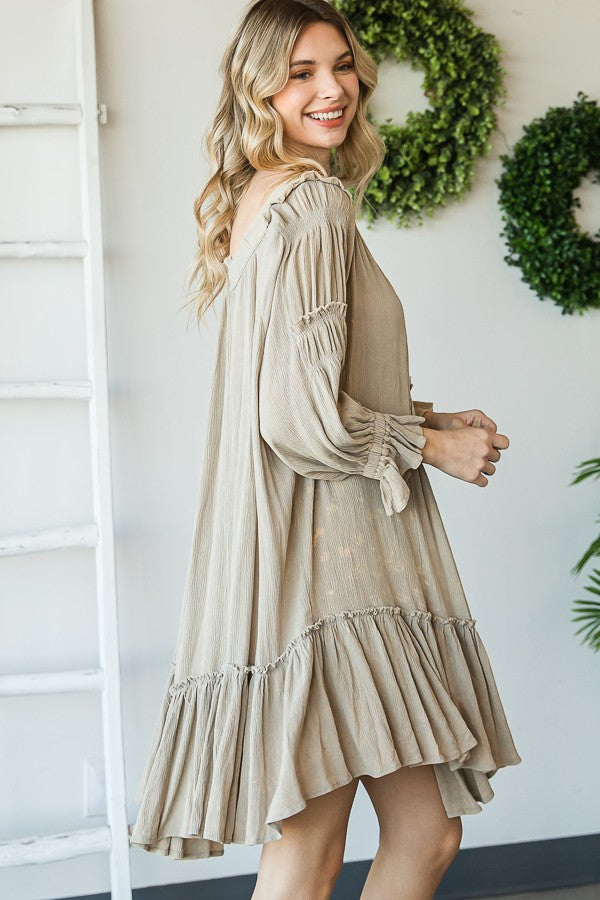 Oli & Hali Mineral Washed Smocked Tunic Top