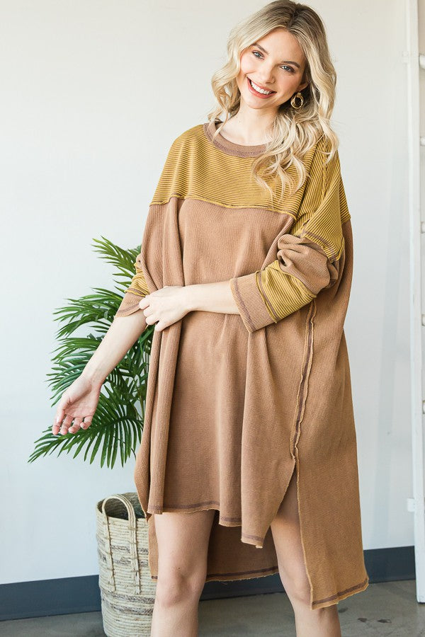 Oli & Hali Mineral Washed Contrast Top