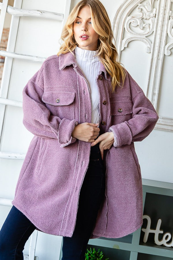 Oli & Hali Mixed Plaid Soft Shirt Jacket