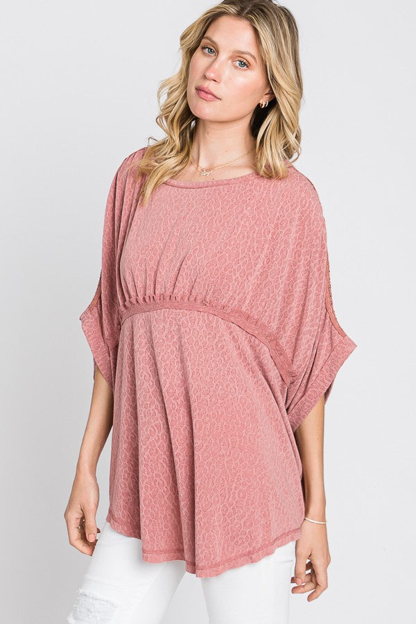 Oli & Hali Animal Print Detail Top