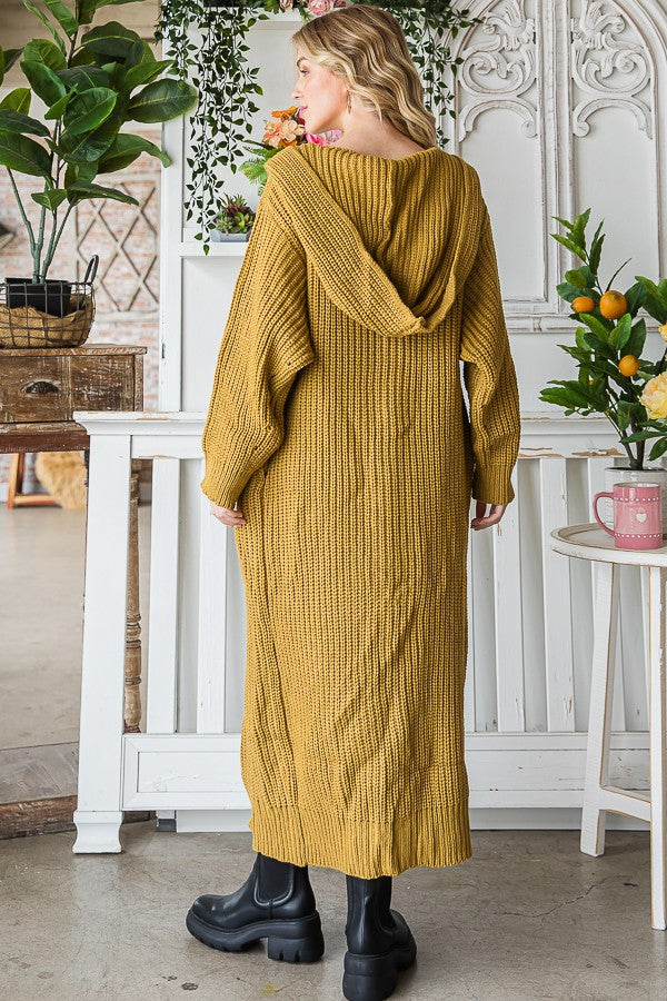 Oli & Hali Long Sweater Hood Cardigun Jacket