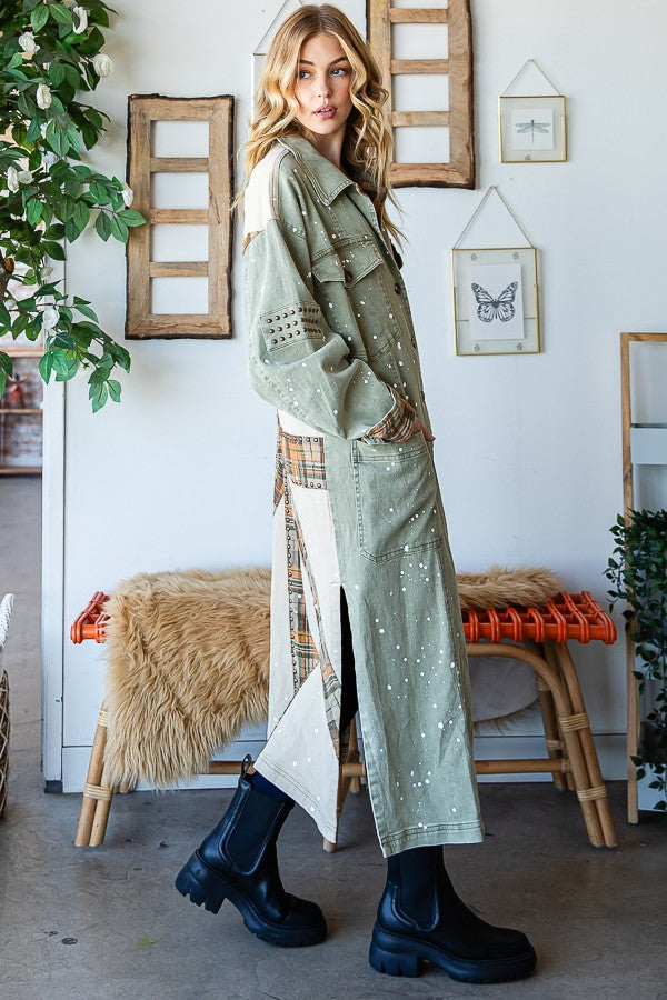 Oli & Hali Mineral Washed Long Jacket