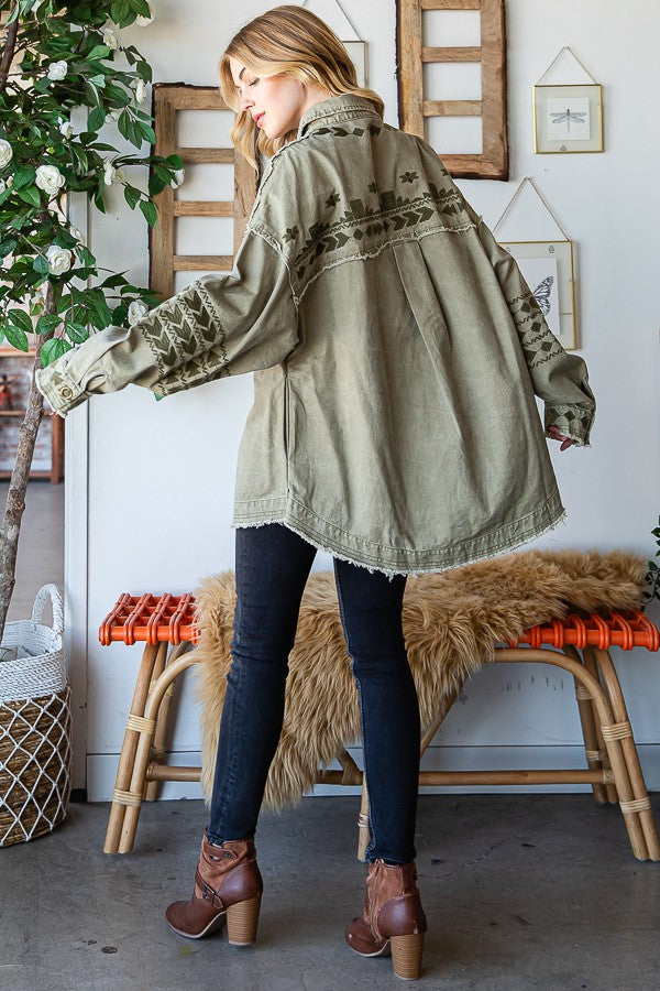 Oli & Hali Embroidered Relaxed Fit Jacket