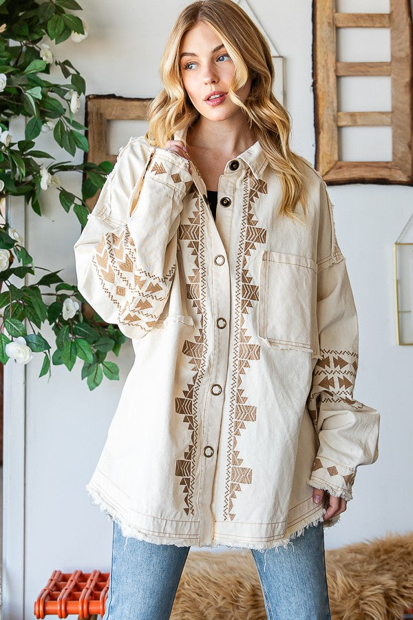 Oli & Hali Embroidered Relaxed Fit Jacket