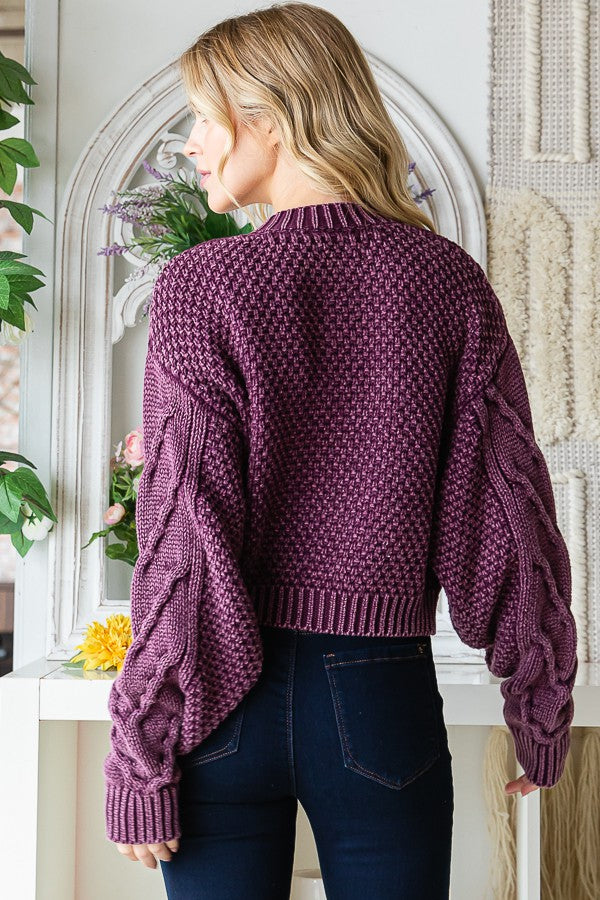 Oli & Hali Washed Sweater Cardigan Jacket