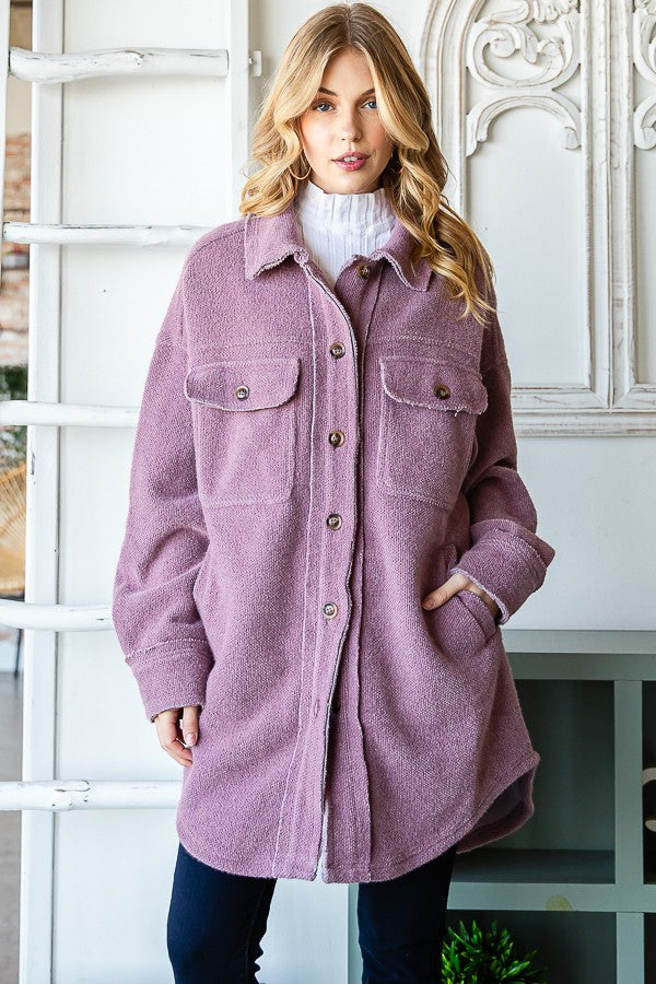 Oli & Hali Mixed Plaid Soft Shirt Jacket