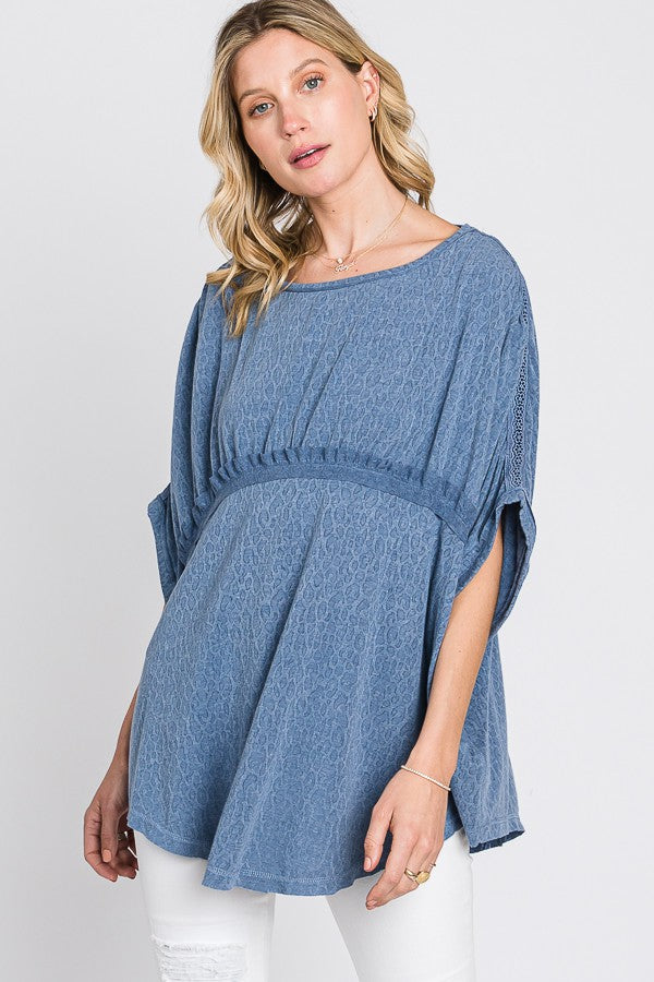 Oli & Hali Animal Print Detail Top