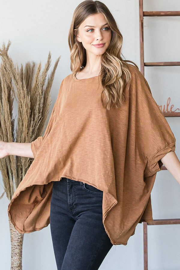 Oli & Hali Mineral Washed Oversized Boxy Top