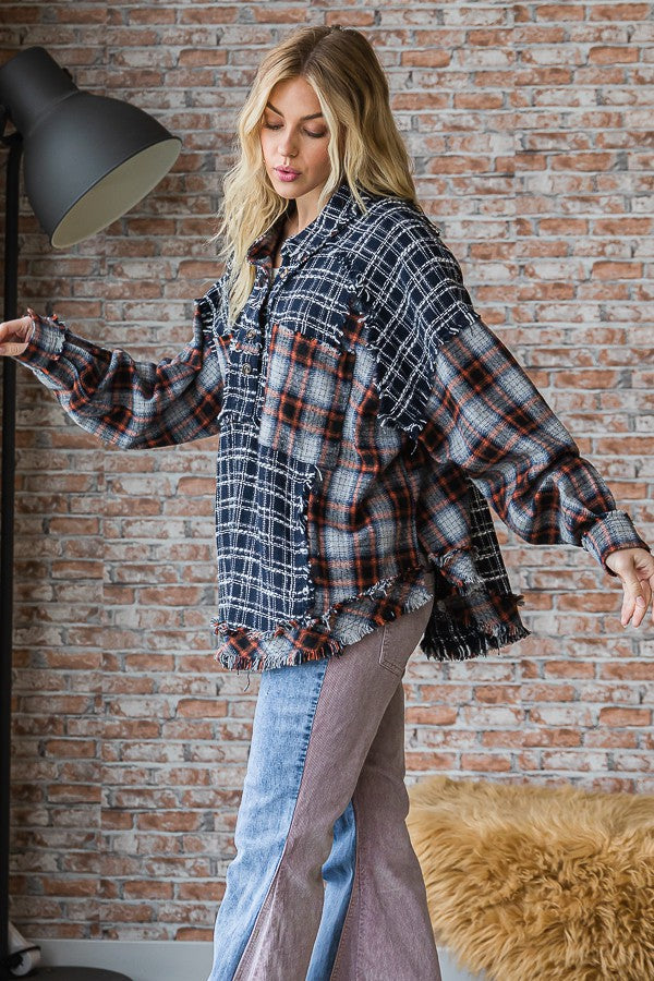 Oli & Hali Fabric Mixed Shirts Top