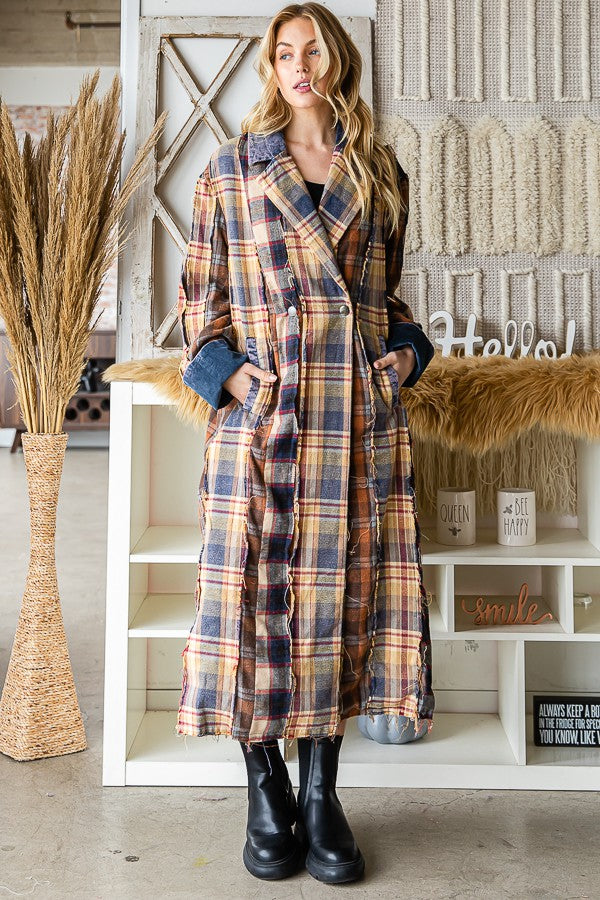 Oli & Hali Mixed Plaid Jacket