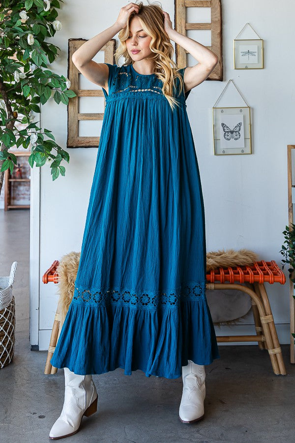 Oli & Hali Rayon Guaze Long Dress