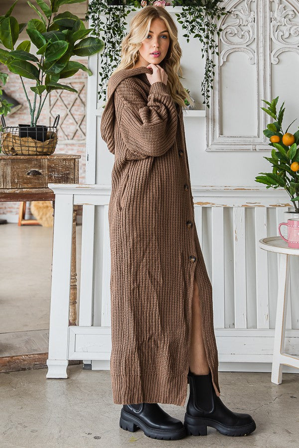 Oli & Hali Long Sweater Hood Cardigun Jacket