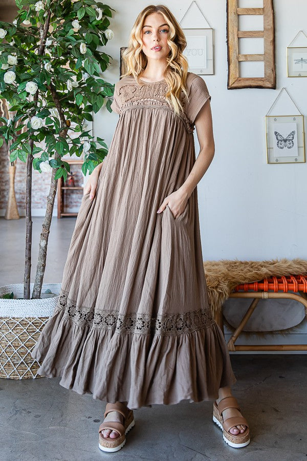 Oli & Hali Rayon Guaze Long Dress