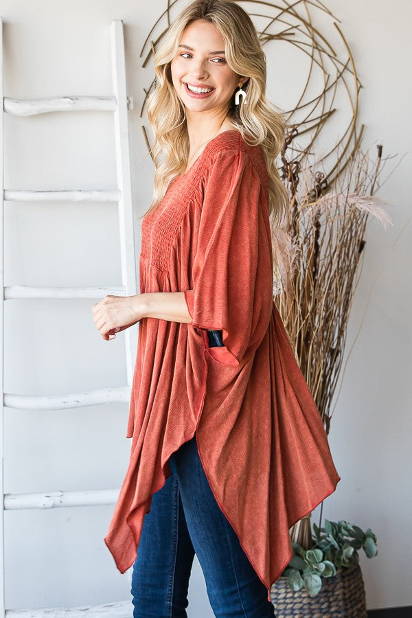 Oli & Hali Mineral Washed Smomcked Square Top