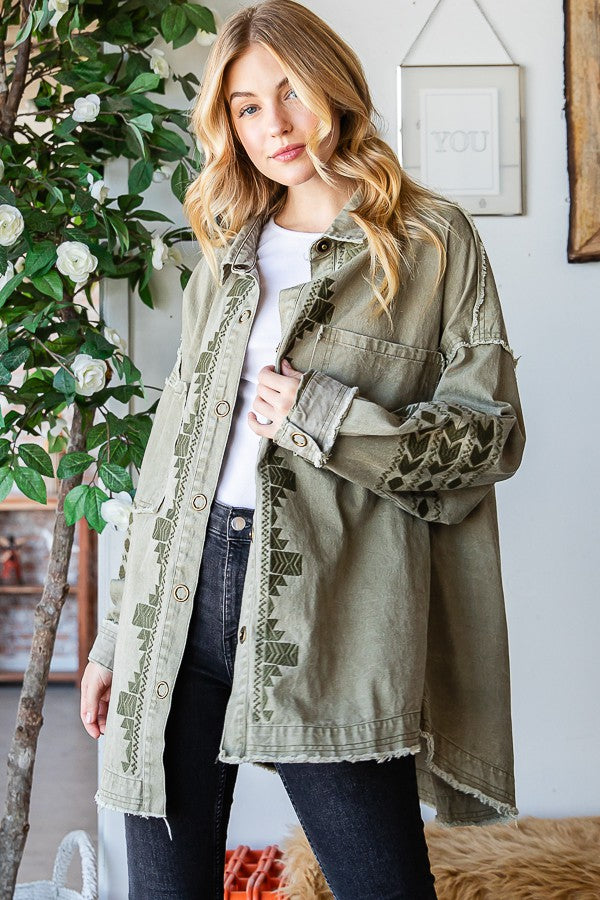 Oli & Hali Embroidered Relaxed Fit Jacket