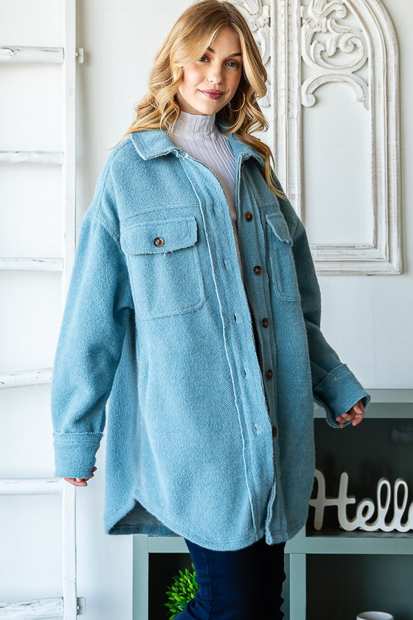 Oli & Hali Mixed Plaid Soft Shirt Jacket