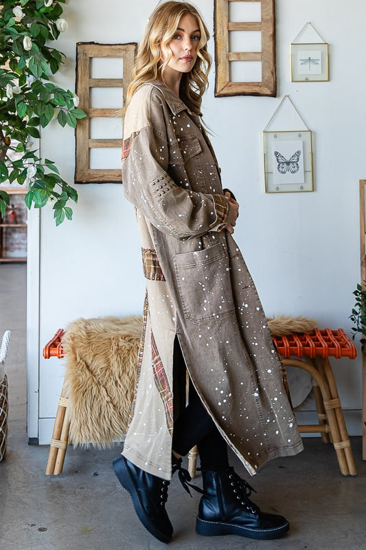 Oli & Hali Mineral Washed Long Jacket