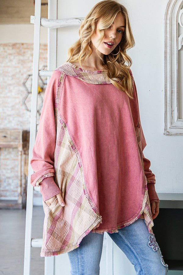 Oli & Hali Mineral Washed Round Hem Terry Top