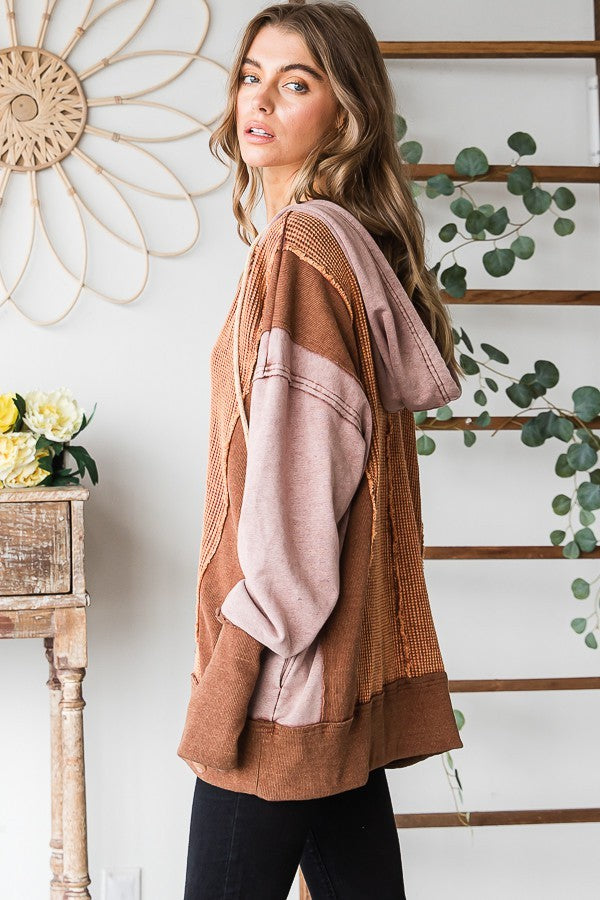 Oli & Hali Mineral Washed Thermal Hoodie Jacket