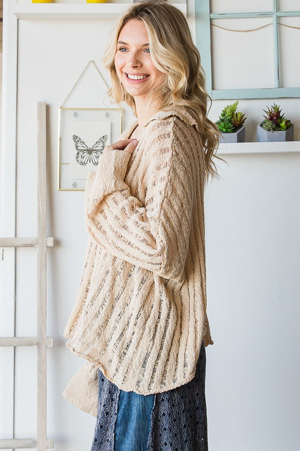 Oli & Hali Long Sleeve V Neck Sweater Top