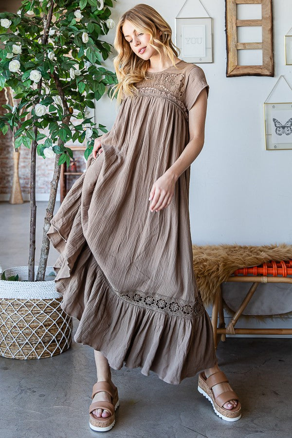 Oli & Hali Rayon Guaze Long Dress