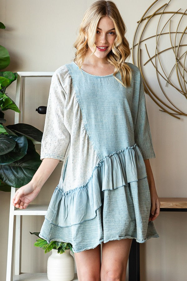 Oli & Hali Mineral Washed Ruffle Top