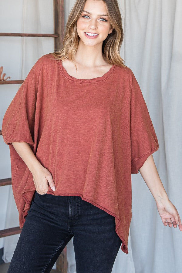 Oli & Hali Mineral Washed Oversized Boxy Top
