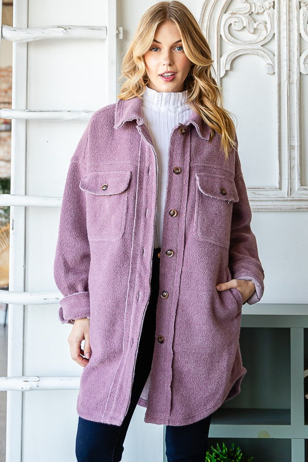 Oli & Hali Mixed Plaid Soft Shirt Jacket