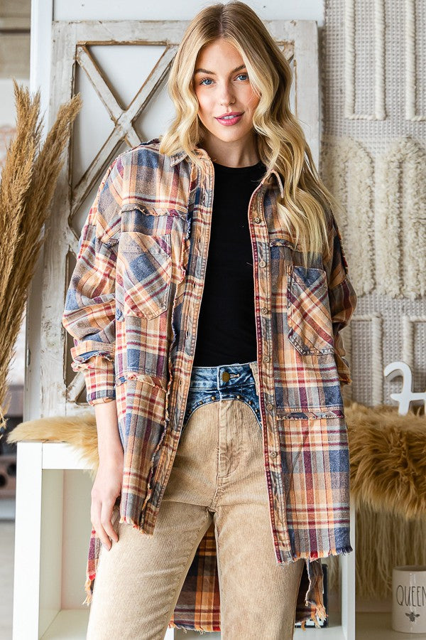 Oli & Hali Mineral Washed Flannel Jacket