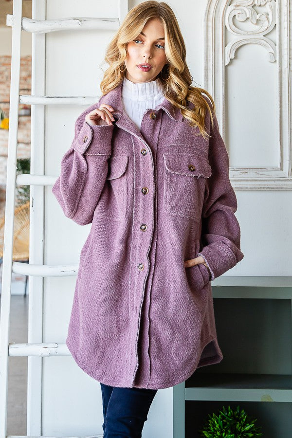 Oli & Hali Mixed Plaid Soft Shirt Jacket