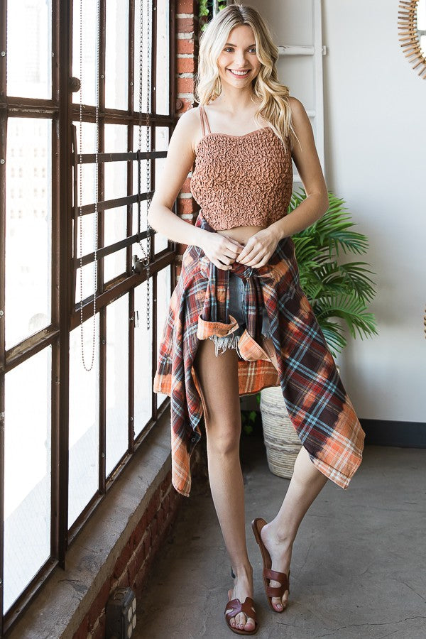 Oli & Hali Smocked Tank Relaxed Fit Top