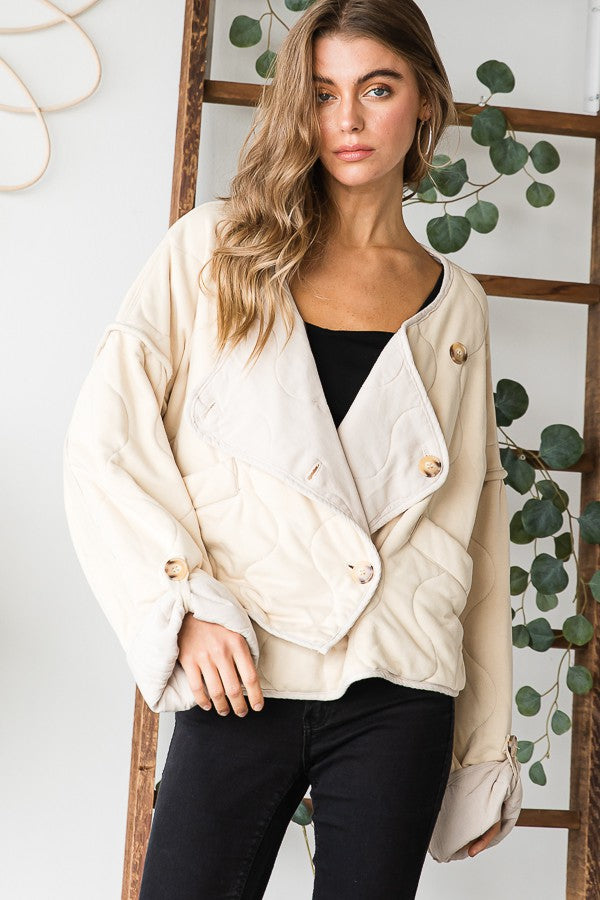 Oli & Hali Quilted Cropped Jacket