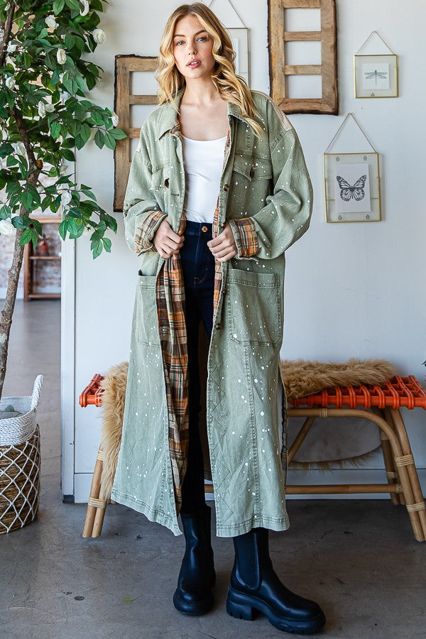 Oli & Hali Mineral Washed Long Jacket