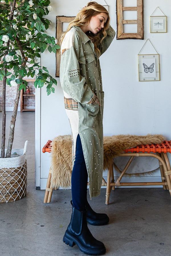 Oli & Hali Mineral Washed Long Jacket