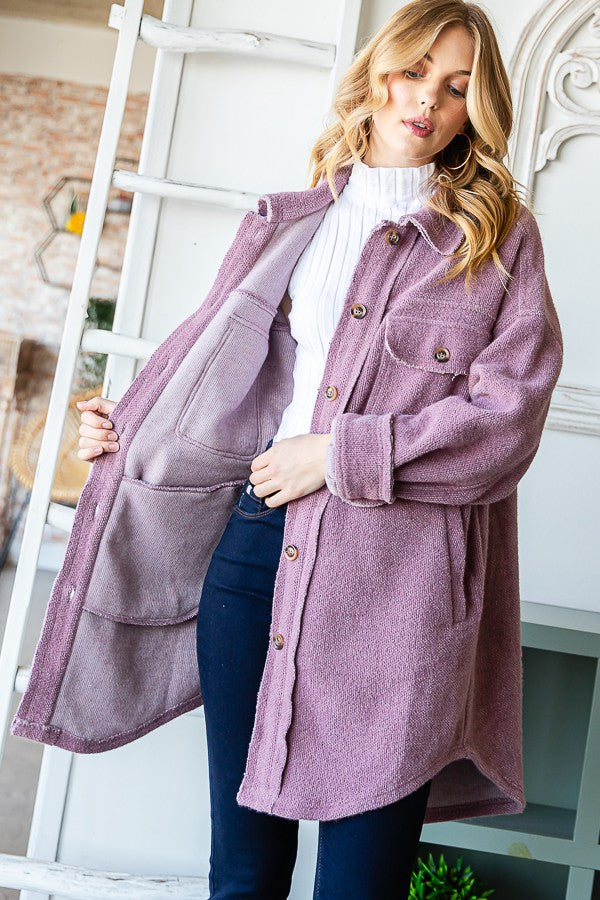 Oli & Hali Mixed Plaid Soft Shirt Jacket