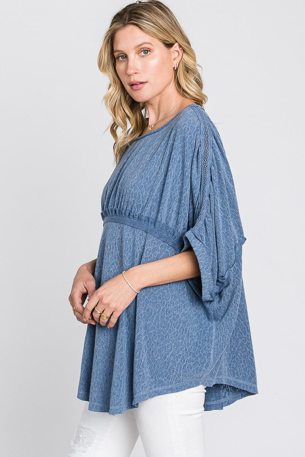 Oli & Hali Animal Print Detail Top