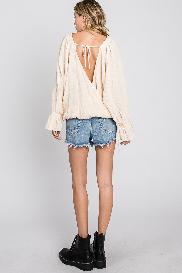 Oli & Hali Mineral Washed Double Gauze Top