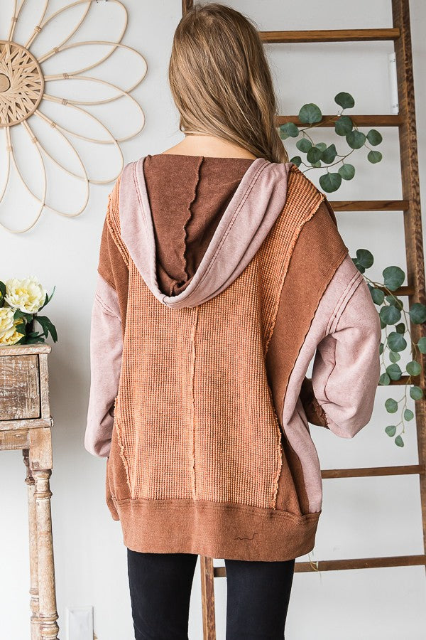 Oli & Hali Mineral Washed Thermal Hoodie Jacket