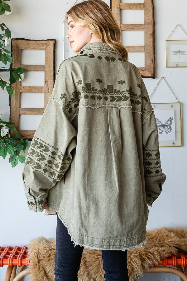 Oli & Hali Embroidered Relaxed Fit Jacket