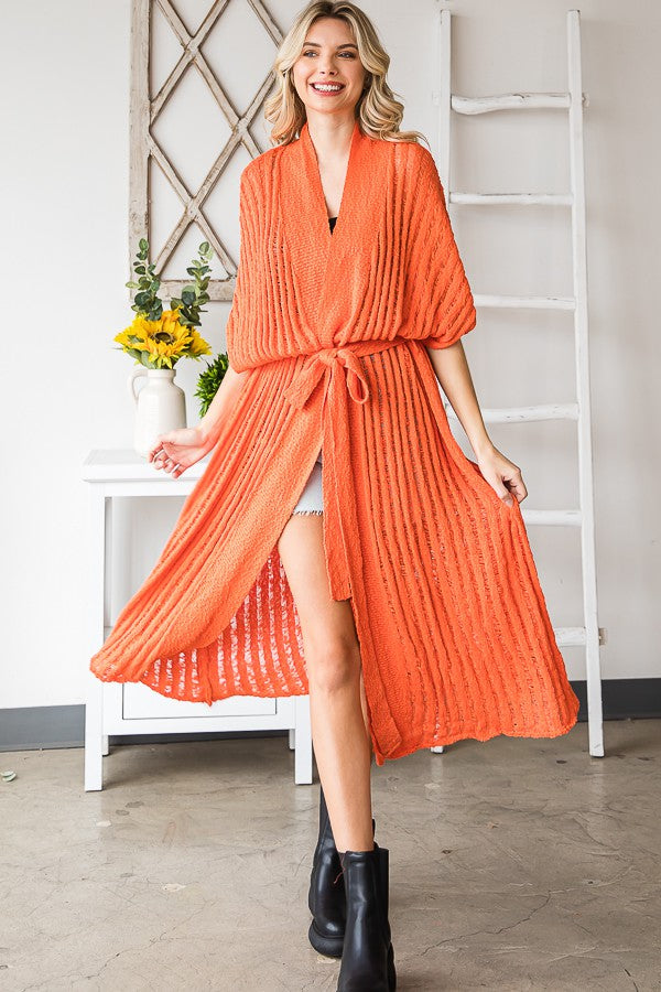 Oli & Hali Collared Long Sweater Cardigan Jacket