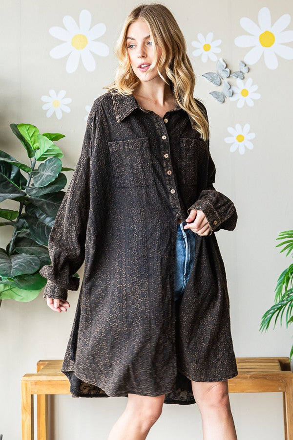 Oli & Hali Washed Textured Shirt Top