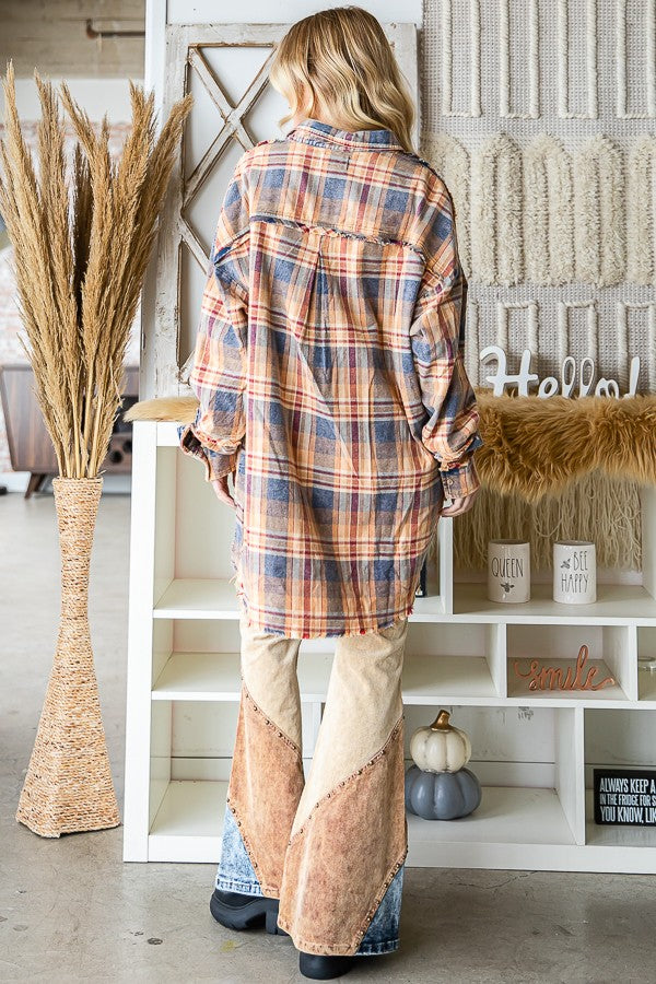 Oli & Hali Mineral Washed Flannel Jacket