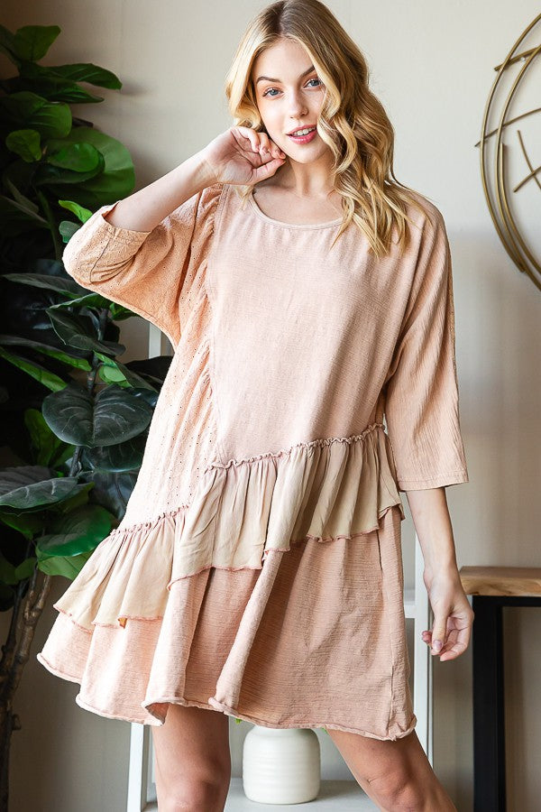 Oli & Hali Mineral Washed Ruffle Top